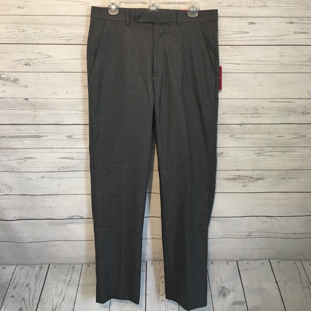 Alfani Grey Slim Fit Performance Stretch Pants 32 - Picture 1 of 5